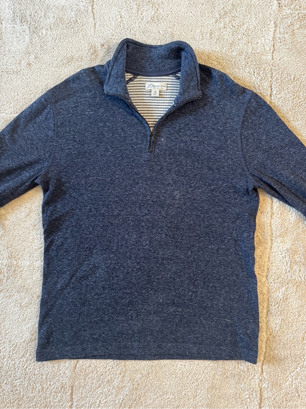 J.Crew navy quarter-zip (100% cotton)